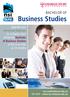 Business Studies. Bachelor Of