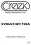 EVOLUTION 100A. Instruction Manual. Integrated Amplifier. Rev 1.1