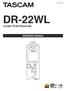 D D DR-22WL. Linear PCM Recorder REFERENCE MANUAL