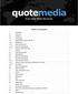 quotemedia End User Web Services Table of Contents