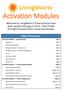 Activation Modules. Table of Contents: