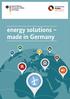 energy solutions made in Germany ENERGY SOLUTIONS MADE IN GERMANY