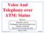 Voice And Telephony over ATM: Status
