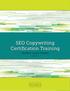 Module one: SEO Copywriting Certification Training. Heather Lloyd-Martin Fourth Edition