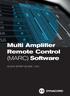 Multi Amplifier Remote Control (MARC) Software QUICK START GUIDE 1.0.0
