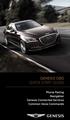 GENESIS G80 QUICK START GUIDE. Phone Pairing Navigation Genesis Connected Services Common Voice Commands