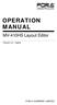 OPERATION MANUAL. MV-410HS Layout Editor. Version higher. Command