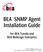 BEA. SNMP Agent Installation Guide. For BEA Tuxedo and BEA WebLogic Enterprise