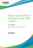 Veeam and the End of Windows Server 2003 Support