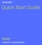 Quick Start Guide. English. Android 6.0, Marshmallow