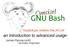 GNU Bash. an introduction to advanced usage. James Pannacciulli Systems Engineer.