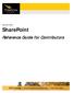 Microsoft Office SharePoint. Reference Guide for Contributors