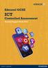Edexcel GCSE ICT. Controlled Assessment. Teacher Support Book 2012