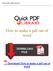 How to make a pdf out of