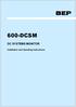 BEP 600-DCSM DC SYSTEMS MONITOR. Installation and Operating Instructions. INST-600-DCSM-V1 Page 1