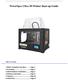 PowerSpec Ultra 3D Printer Start-up Guide Table of Contents