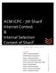 ACM ICPC 7th Sharif Internet Contest & Internal Selection Contest of Sharif