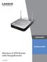 USER GUIDE BUSINESS SERIES. Wireless-G VPN Router with RangeBooster. Model: WRV200