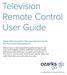 Television Remote Control User Guide