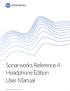 Sonarworks Reference 4 Headphone Edition User Manual VERSION 1 (SEPTEMBER 2017)