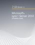 Microsoft Lync Server 2010 LICENSING GUIDE