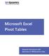 Microsoft Excel Pivot Tables