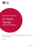 LG Digital Signage (MONITOR SIGNAGE) INSTALLATION MANUAL