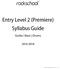 Entry Level 2 (Premiere) Syllabus Guide