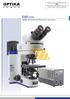 OPTIKA. fluo Series Upright and inverted epi-fluorescence microscopes