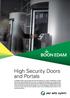 High Security Doors and Portals