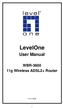 LevelOne User Manual WBR g Wireless ADSL2+ Router