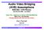 Audio Video Bridging (AVB) Assumptions IEEE AVB Plenary Jan 28 & 29, 2008 Los Gatos