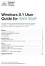 Windows 8.1 User Guide for ANU Staff