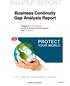 SAMPLE REPORT. Business Continuity Gap Analysis Report. Prepared for XYZ Business by CSC Business Continuity Services Date: xx/xx/xxxx