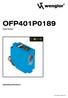 OFP401P0189. Color Sensor. Operating Instructions