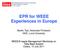 EPR for WEEE Experiences in Europe