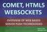 COMET, HTML5 WEBSOCKETS OVERVIEW OF WEB BASED SERVER PUSH TECHNOLOGIES. Comet HTML5 WebSockets. Peter R. Egli INDIGOO.COM. indigoo.com. 1/18 Rev. 2.
