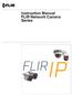 Instruction Manual FLIR Network Camera Series