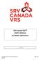 SRV Canada VRS TM USER'S MANUAL for Mobile applications
