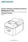 Printer Software Installation Manual Metapace T-25
