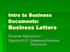 Intro to Business Documents: Business Letters