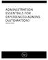 ADMINISTRATION ESSENTIALS FOR EXPERIENCED ADMINS (AUTOMATION) Exercise Guide
