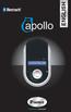 Apollo MANUAL. This package includes 4 components: Main unit. Rotating sunvisor clip. Car Charger. Plastic Clip adaptor. Page 2.