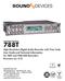 788T. High Resolution Digital Audio Recorder with Time Code User Guide and Technical Information for 788T and 788T-SSD Recorders firmware rev. 2.