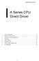 A Series CPU Direct Driver