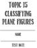 Topic 15 Classifying Plane Figures