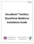 PTI-TD Revision 8. DocuBrain TechDoc SharePoint WebParts Installation Guide