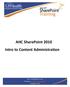 AHC SharePoint 2010 Intro to Content Administration