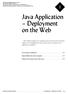 Java Application Deployment on the Web