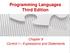 Programming Languages Third Edition. Chapter 9 Control I Expressions and Statements